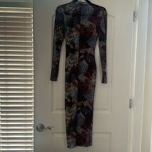 Fashion Nova Multi Print Midi Dress